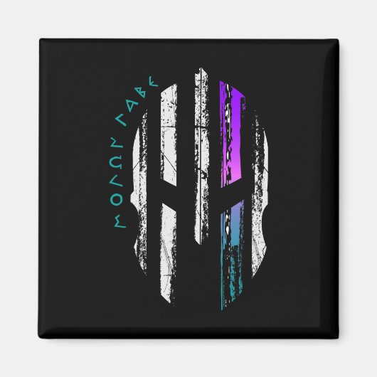 Kankerbewustzijn Spartan Warrior Helm Dunne Lijn Magneet (Voorkant)