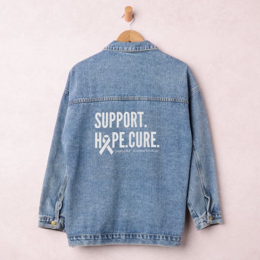 kankerbewustzijn steun hoop Vrouwen Denim Jacket (Hangar)
