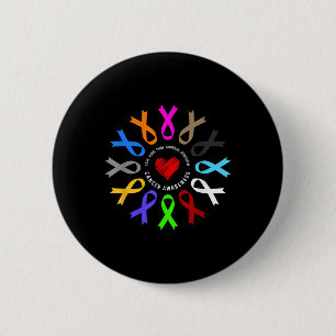 Kankerbewustzijn - strijd tegen kanker ronde button 5,7 cm