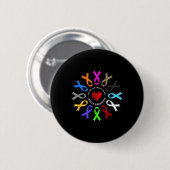 Kankerbewustzijn - strijd tegen kanker ronde button 5,7 cm (Voorkant /achterkant)