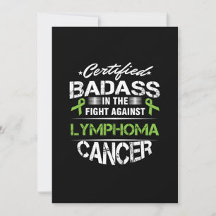 Kankerbewustzijn Survivor Certified Badass Lymphom Kaart