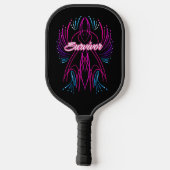 Kankerbewustzijn Survivor pickleball paddle (Achterkant)