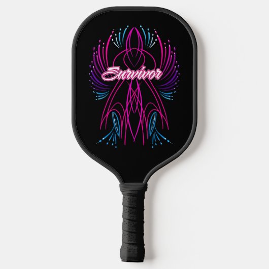 Kankerbewustzijn Survivor pickleball paddle (Achterkant)