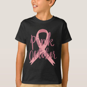 Kankerbewustzijn T-shirt - In oktober dragen we ro