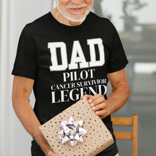 Kankerbewustzijn Vader Pilot Cancer Fighter Suppo T-shirt
