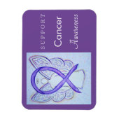 Kankerbewustzijn Violet Ribbon Angel Custom Magnet Magneet (Verticaal)