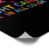 Kankerbewustzijn voor vrouwen Alle kankerproblemen Poster (Hoek)