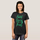 Kankerbewustzijn Wereld Kankerdag Geloof Over Angs T-shirt (Voorkant volledig)