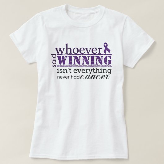 Kankerbewustzijn: Winnen is Alles T-shirt (Design voorkant)
