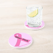 Kankerbewustzijn Zandsteen Onderzetter (Zijkant)