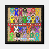 Kankerbewustzijnskwesties - Bewustmakingsblokken Magneet (Voorkant)