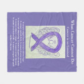 Kankerbewustzijnslint engel zachte fleece deken (Voorkant (Horizontaal))