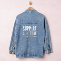 kankerbewustzijnsondersteuning genezen Denim Jacke