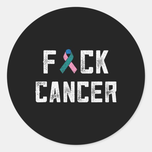 Kankerbewustzijnsproducten van kankergeschenken vo ronde sticker (Voorkant)