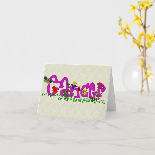 Kankerbloemen Kaart (Gele Bloem)