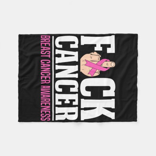 Kankerborstkanker Fleece Deken (Voorkant (Horizontaal))