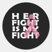 Kankerborstkanker Ronde Sticker (Voorkant)