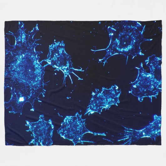 KANKERCELLEN FLEECE DEKEN (Voorkant (Horizontaal))