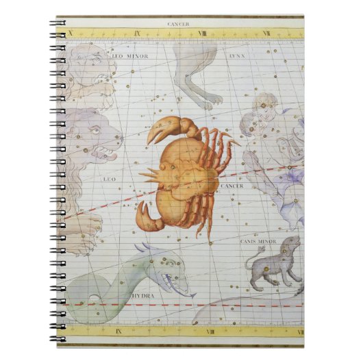 Kankerconstellatie, bord 4 van "Atlas Coele" Notitieboek (Voorkant)
