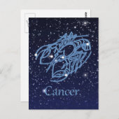 Kankerconstellatie en dierentuin met sterren briefkaart (Voorkant / Achterkant)