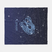 Kankerconstellatie en dierentuin met sterren fleece deken (Voorkant (Horizontaal))