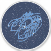 Kankerconstellatie en dierentuin met sterren sticker (Voorkant)