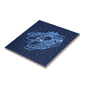 Kankerconstellatie en Sun-teken met sterren Tegeltje (Zijkant)