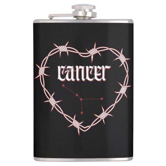 Kankerconstellatie Gothic Dark Celestial Edgy Heupfles (Voorkant)