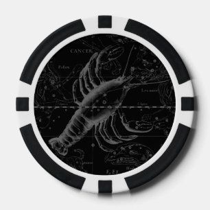 kankerconstellatiekaart Hevelius 1690 Poker Chips