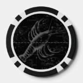  kankerconstellatiekaart Hevelius 1690 Poker Chips (Achterkant)