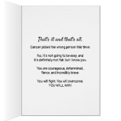 Kankerdiagnose, je gaat dit ding verslaan (Binnen (Rechts))