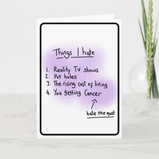 Kankerdiagnose Kaart (Voorkant)