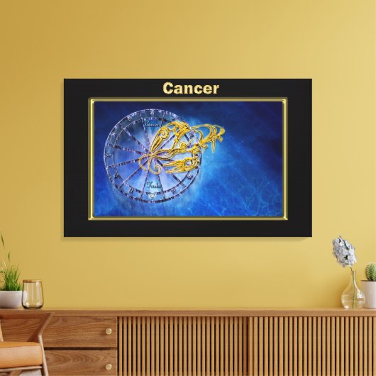 Kankerdierdiabetici Astrologisch ontwerp Canvas Afdruk (Insitu (Woonkamer))