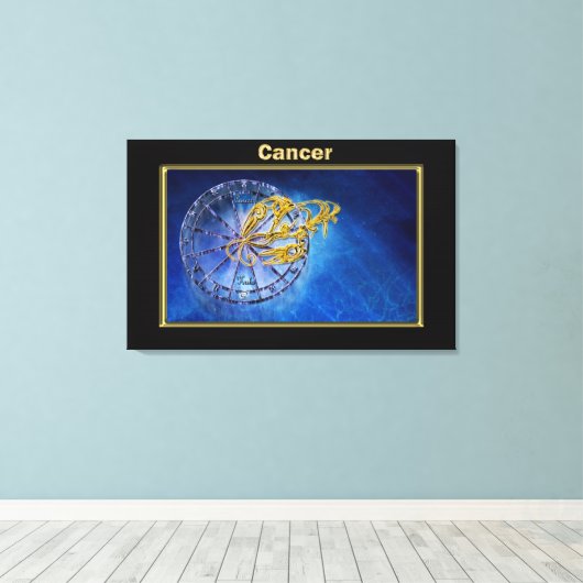 Kankerdierdiabetici Astrologisch ontwerp Canvas Afdruk (Insitu (Houten vloer))