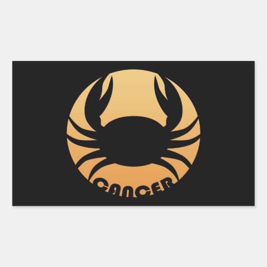 Kankerdierenteken Rechthoekige Sticker (Voorkant)