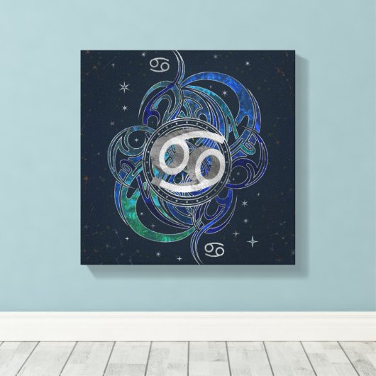 Kankerdierentuin-gebarentriekelement Canvas Afdruk (Insitu (Houten vloer))