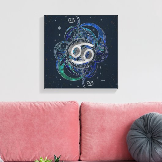 Kankerdierentuin-gebarentriekelement Canvas Afdruk (Insitu (Woonkamer))