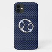 Kankerdierentuin op afdruk van blauwe koolstofveze Case-Mate iPhone case (Achterkant)