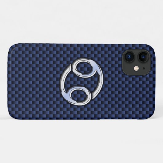 Kankerdierentuin op afdruk van blauwe koolstofveze Case-Mate iPhone case (Achterkant (horizontaal))