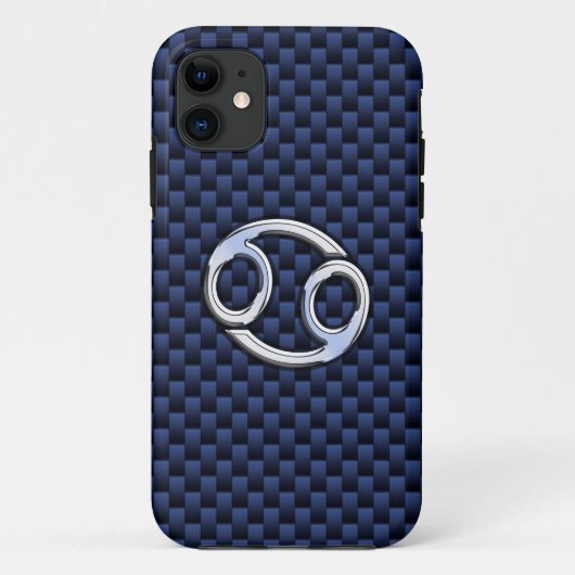 Kankerdierentuin op afdruk van blauwe koolstofveze Case-Mate iPhone case (Achterkant)