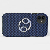 Kankerdierentuin op afdruk van blauwe koolstofveze Case-Mate iPhone case (Achterkant (horizontaal))