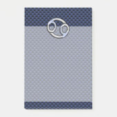 Kankerdierentuin op afdruk van blauwe koolstofveze post-it® notes (Voorkant)