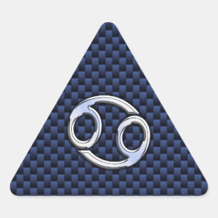 Kankerdierentuin op afdruk van blauwe koolstofveze sticker