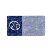 Kankerdierentuin op Navy Blue Digital Camo Etiket (Voorkant)