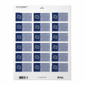 Kankerdierentuin op Navy Blue Digital Camo Etiket (Full Sheet)