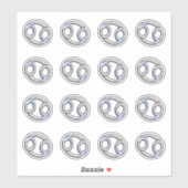 Kankerdierentuin op Navy Blue Digital Camo Sticker (Vel)