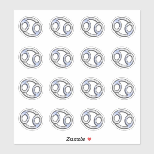 Kankerdierentuin op Navy Blue Digital Camo Sticker (Vel)