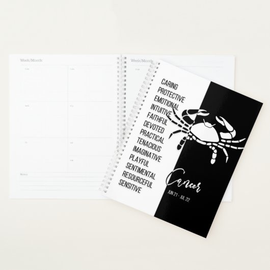 Kankerdierentuin, zwart-wit planner (Display)