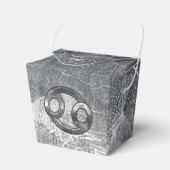 Kankerdiersymbool in gedempt decor bedankdoosjes (Voorkant Zijde)