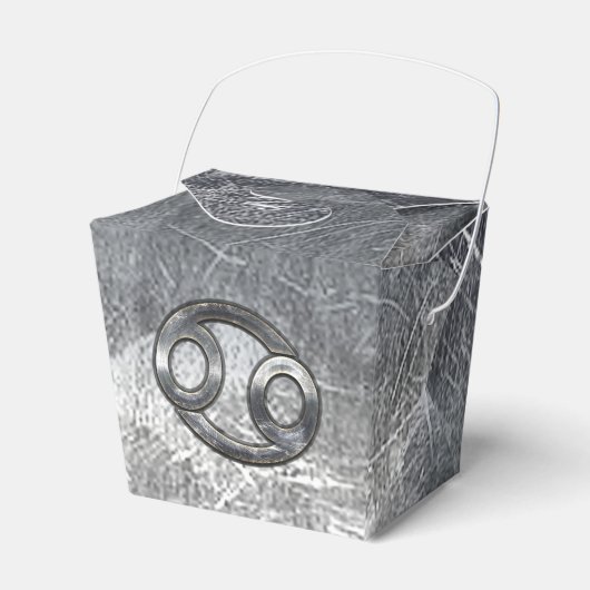 Kankerdiersymbool in gedempt decor bedankdoosjes (Voorkant Zijde)